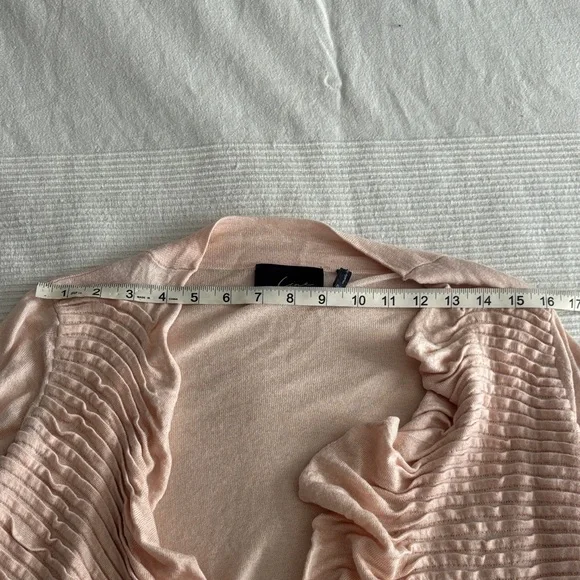 Line the Label Pink Ruffled Cashmere and Modal Cardigan Size Small - Picture 5 of 6